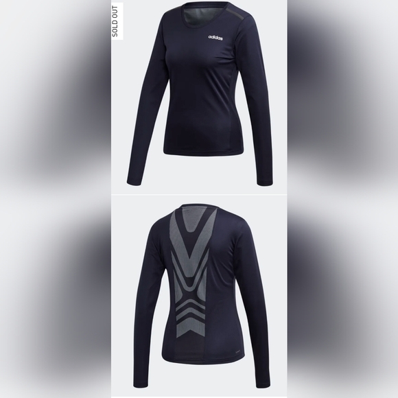 Adidas Enhanced Motion Long Sleeved Climalite Tee in Black and White - Size M - Picture 1 of 14